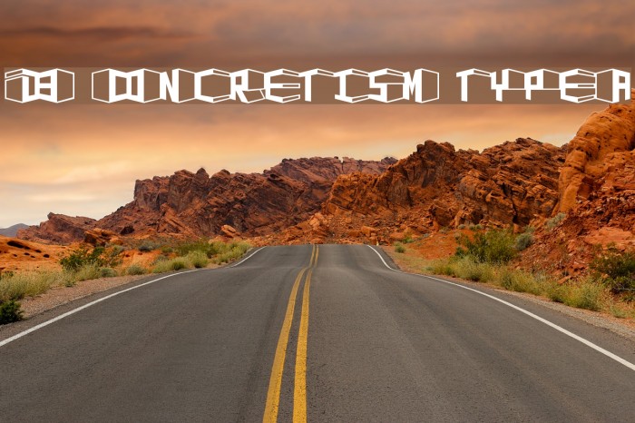 D3 Concretism typeA Font examples