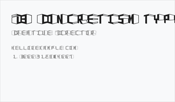 D3 Concretism typeA Business Card