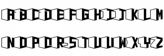 D3 Concretism typeB 字体 大写