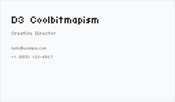 D3 Coolbitmapism Business Card