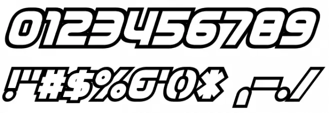 D3 Cosmism Oblique Font OTHER CHARS