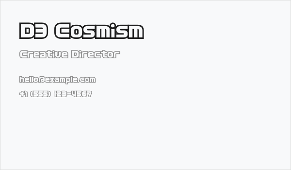 D3 Cosmism Business Card