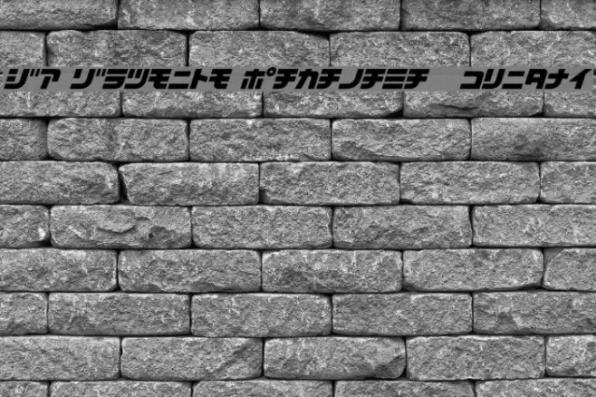 D3 Cozmism Katakana Oblique Font examples