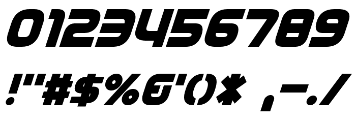 D3 Cozmism Oblique Font OTHER CHARS