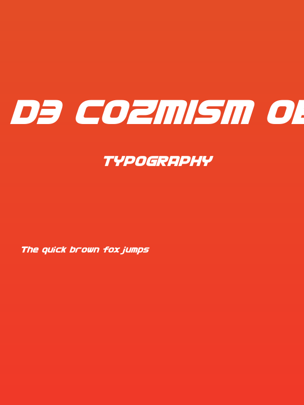 D3 Cozmism Oblique Poster