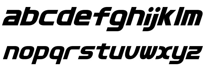 D3 Cozmism Oblique Font LOWERCASE