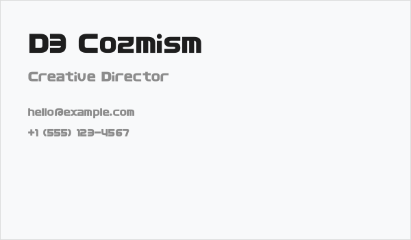 D3 Cozmism Business Card