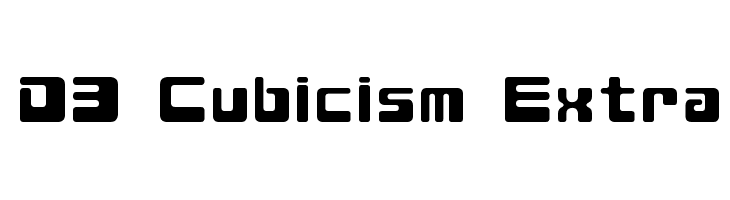 D3 Cubicism Extra Font