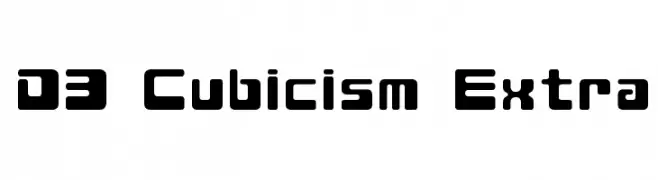 D3 Cubicism Extra  Frei Schriftart Herunterladen