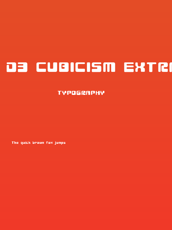 D3 Cubicism Extra Poster