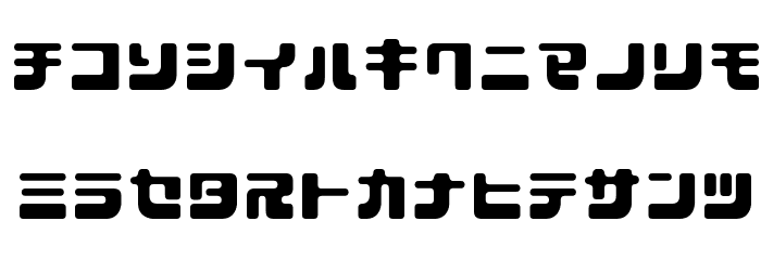 D3 Cubicism Katakana Font LOWERCASE