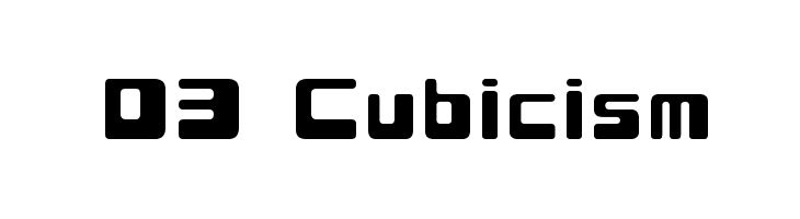 D3 Cubicism  フリーフォントのダウンロード
