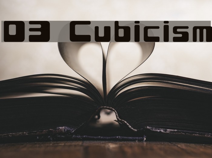 D3 Cubicism Font examples