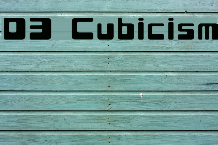 D3 Cubicism Font examples