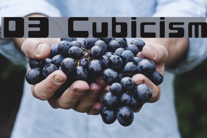 D3 Cubicism Font examples