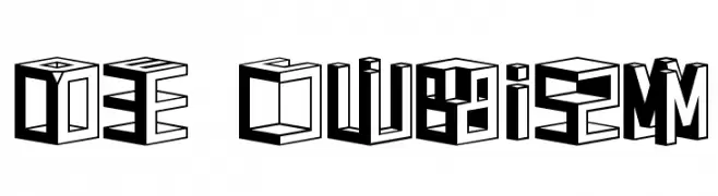 D3 Cubism  Frei Schriftart Herunterladen