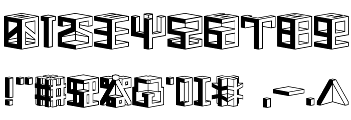 D3 Cubism Font