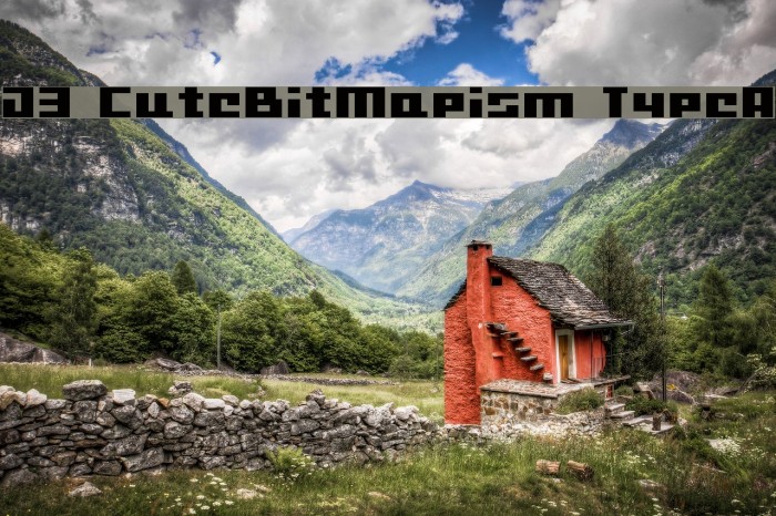 D3 CuteBitMapism TypeA Font examples