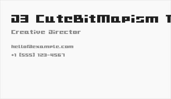 D3 CuteBitMapism TypeA Business Card