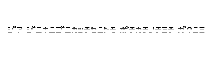 D3 DigiBitMapism Katakana Thin  フリーフォントのダウンロード