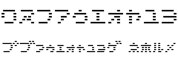 D3 DigiBitMapism Katakana Thin Font OTHER CHARS