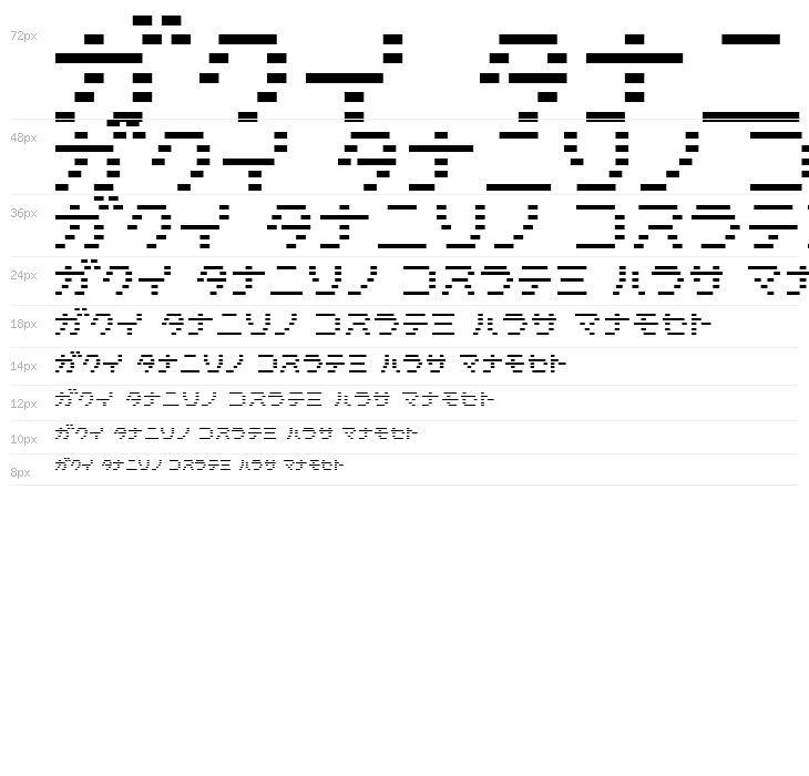 D3 DigiBitMapism Katakana Thin Waterfall