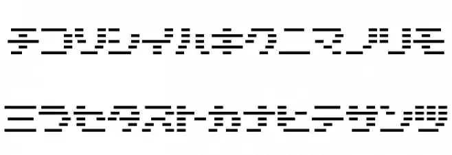 D3 DigiBitMapism Katakana Шрифта строчной