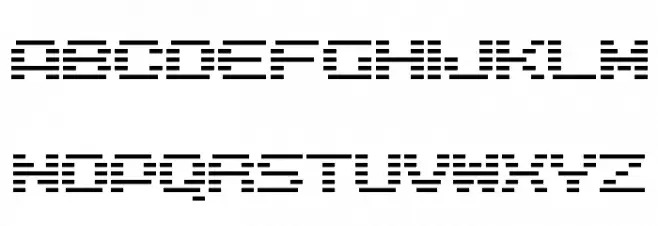 D3 DigiBitMapism type A wide Caratteri MAIUSCOLE