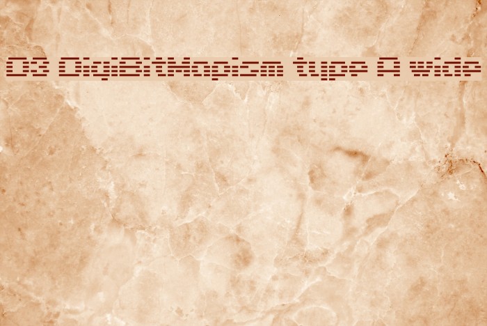 D3 DigiBitMapism type A wide Font examples