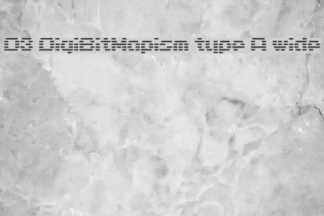 D3 DigiBitMapism type A wide Font examples