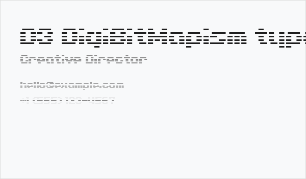 D3 DigiBitMapism type A Business Card