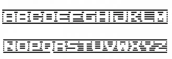 D3 DigiBitMapism type B wide Caratteri MAIUSCOLE