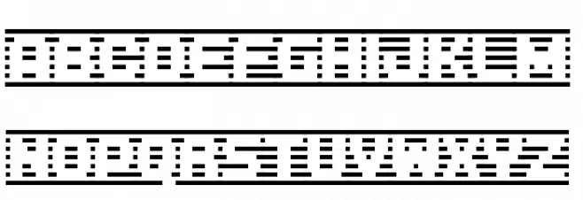 D3 DigiBitMapism type B Caratteri MAIUSCOLE