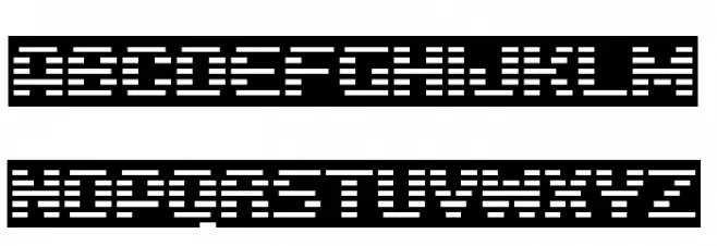 D3 DigiBitMapism type C Caratteri MAIUSCOLE