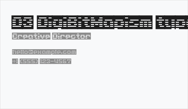 D3 DigiBitMapism type C Business Card