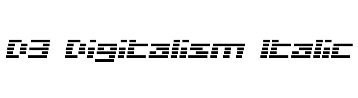 D3 Digitalism Italic फ़ॉन्ट