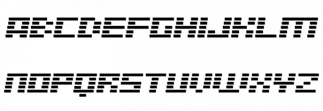 D3 Digitalism Italic फ़ॉन्ट अपरकेस