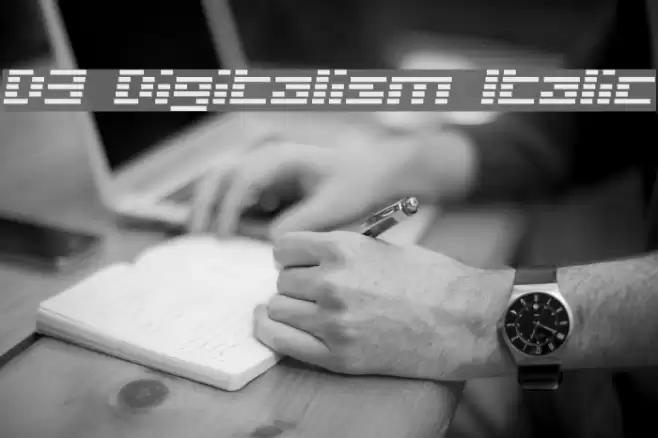 D3 Digitalism Italic फ़ॉन्ट examples