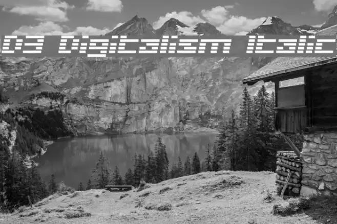D3 Digitalism Italic फ़ॉन्ट examples