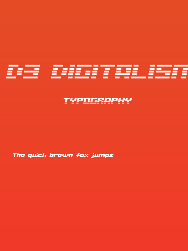 D3 Digitalism Italic Poster