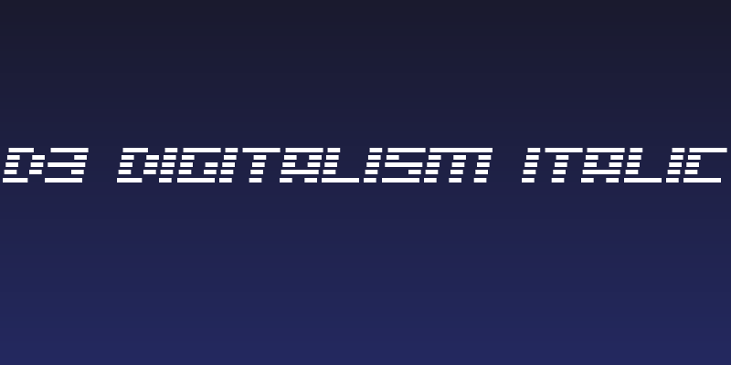 D3 Digitalism Italic Social Header