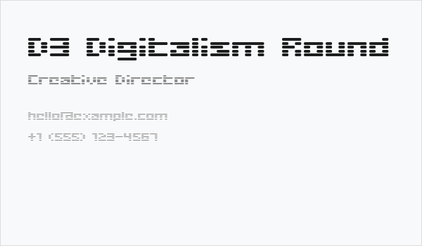 D3 Digitalism Round Business Card