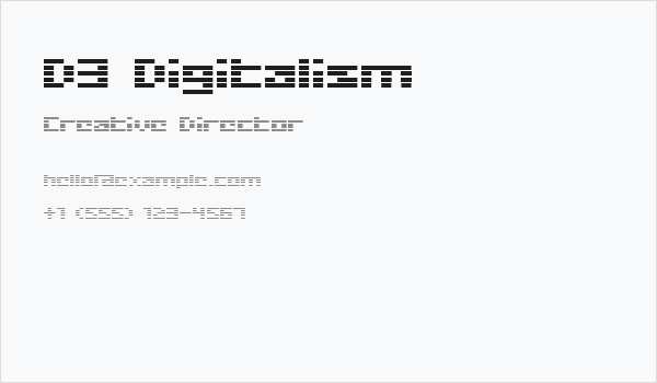 D3 Digitalism Business Card