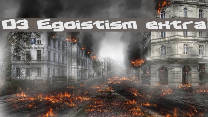 D3 Egoistism extra Font examples