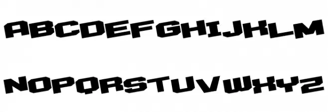 D3 Egoistism leaning Schriftart Groß