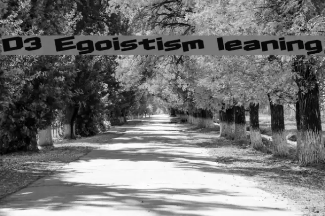 D3 Egoistism leaning Font examples