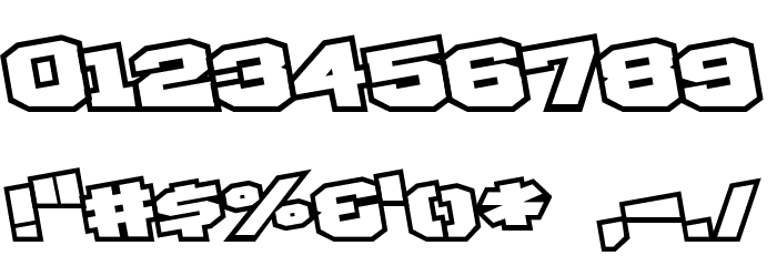 D3 Egoistism outline extra Font OTHER CHARS