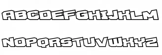 D3 Egoistism outline extra 字体 大写