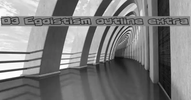 D3 Egoistism outline extra Font examples