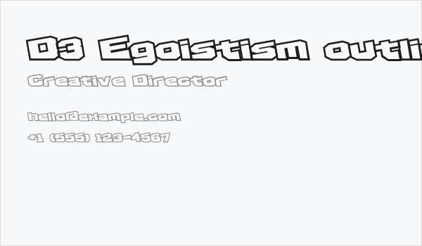 D3 Egoistism outline extra Business Card